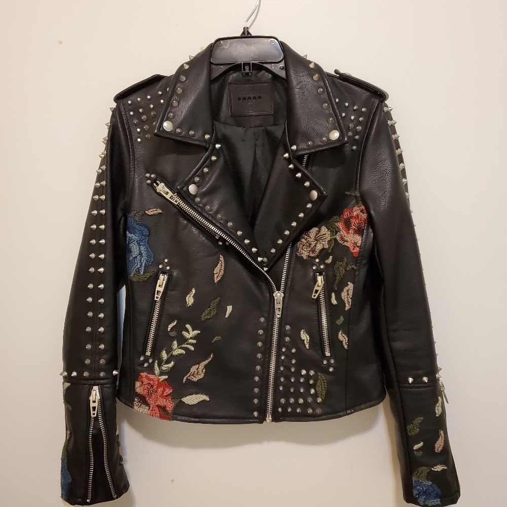 BlankNYC Embroidered Moto Jacket